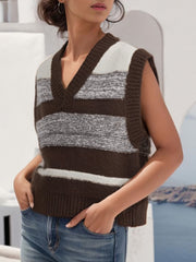 Let's Get Cozy Stripe Sweater Vest