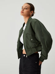 Spark The Passion Crop Bomber Jacket