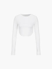 Minimalism Long Sleeve Crop Shirt
