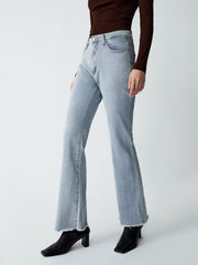 High Waist Denim Flare Jeans