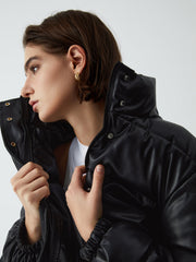 Stand Collar Quilted Puffer Coat