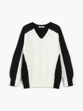 Two Tone Furry Sweater