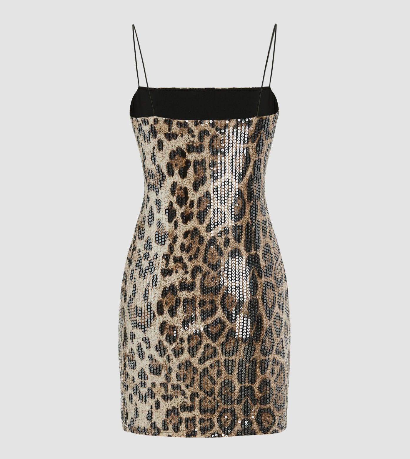 Prepared for Anything Sequin Leopard Print Mini Dress