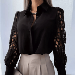 Full World Lace Satin Blouse