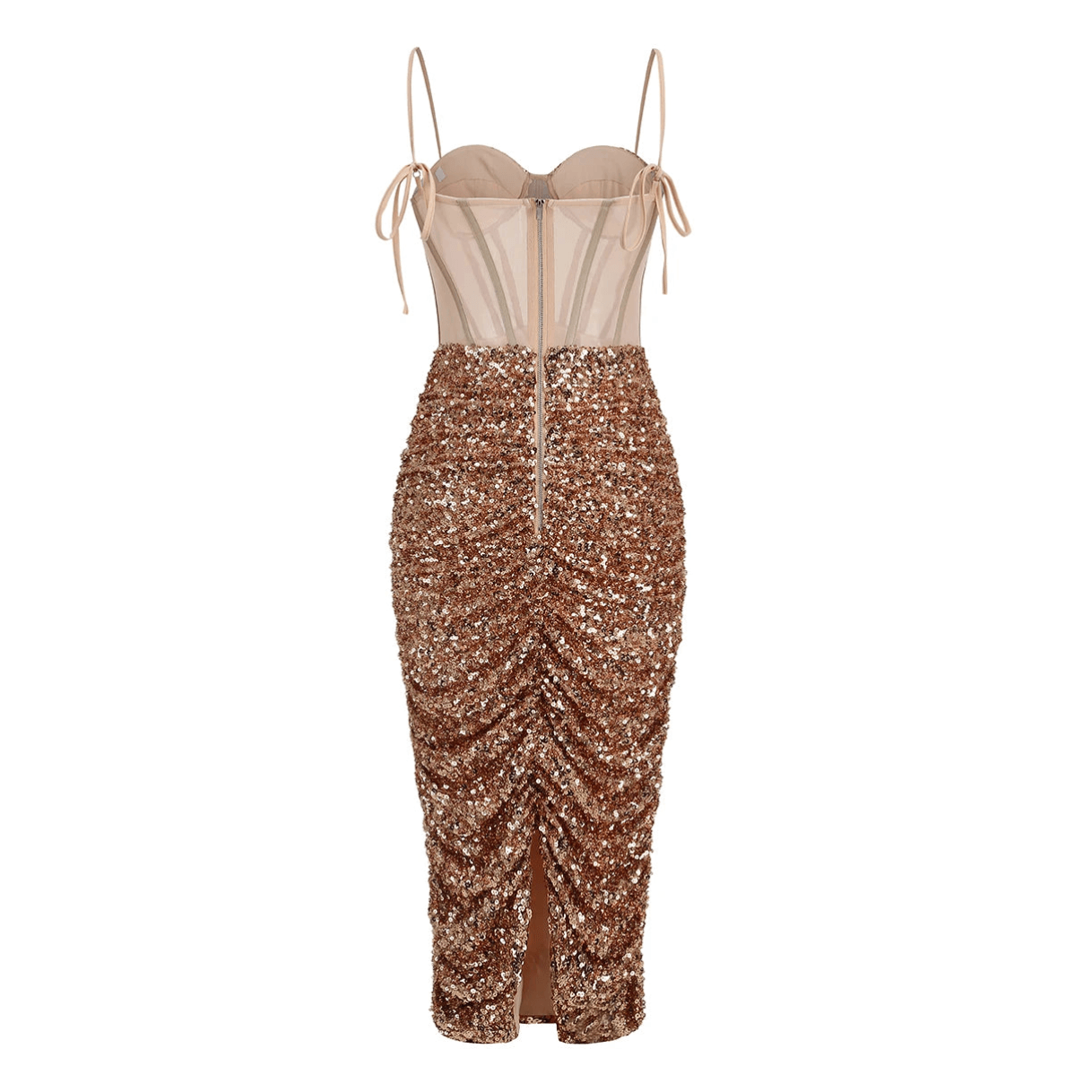 Darling Star Sequined Corset Midi Dress