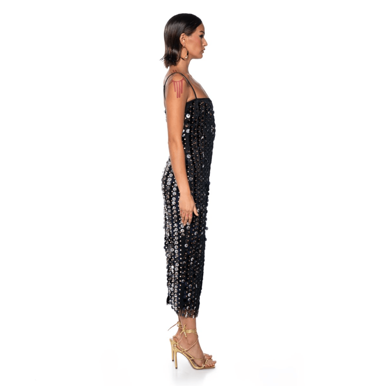 Attention Hologram Sequin Midi Dress Attention