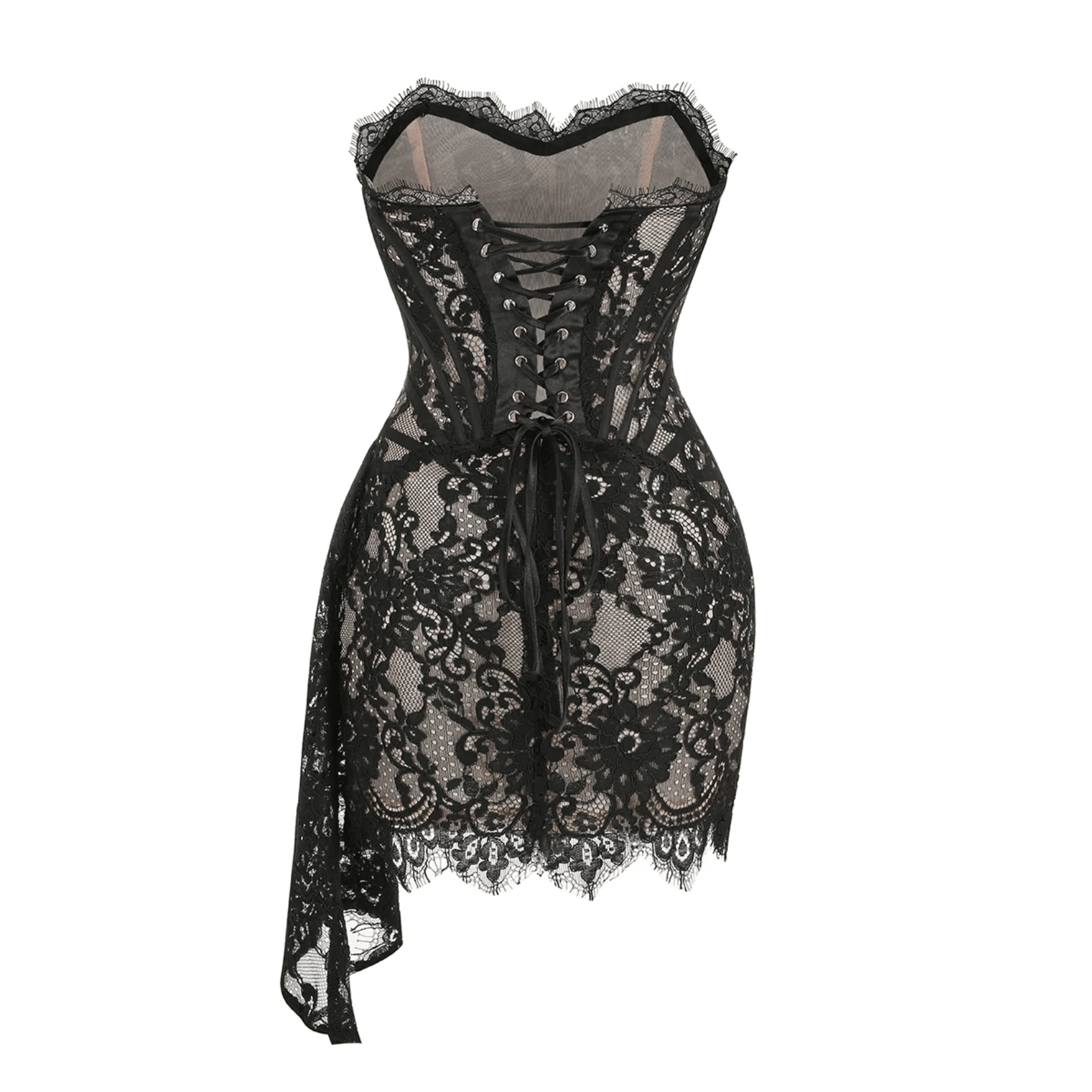 Sparks Of Attraction Corset Draped Mini Dress