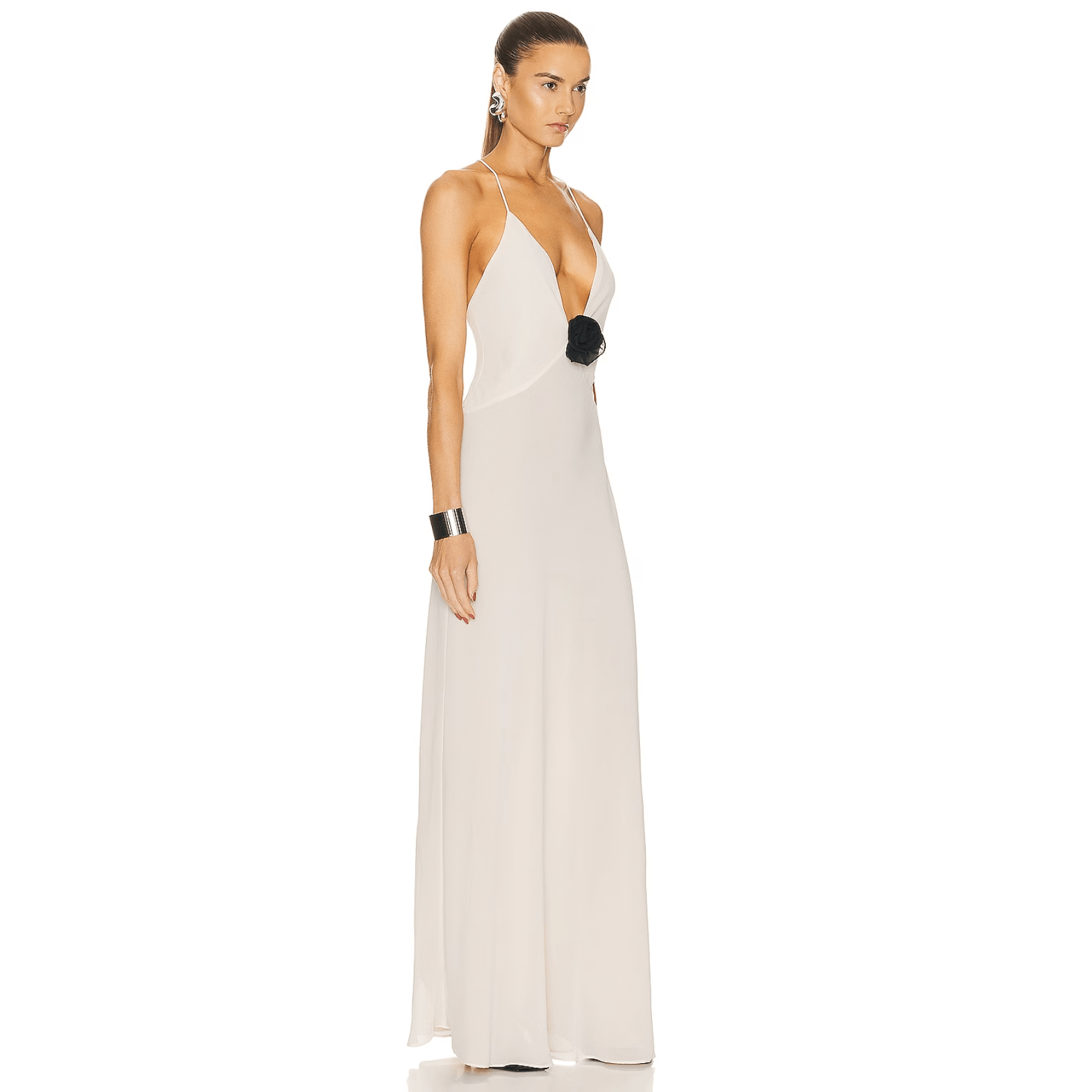 Flawless Fit Deep V-Neck Maxi Dress