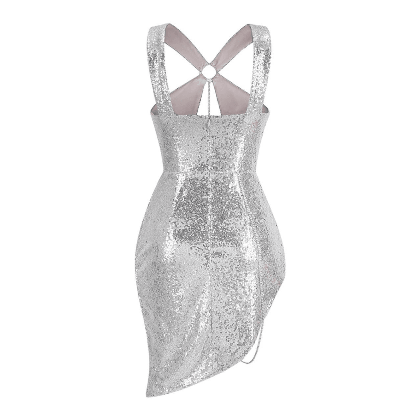 Dancing In Spain Sequin Diamond Chain Mini Dress