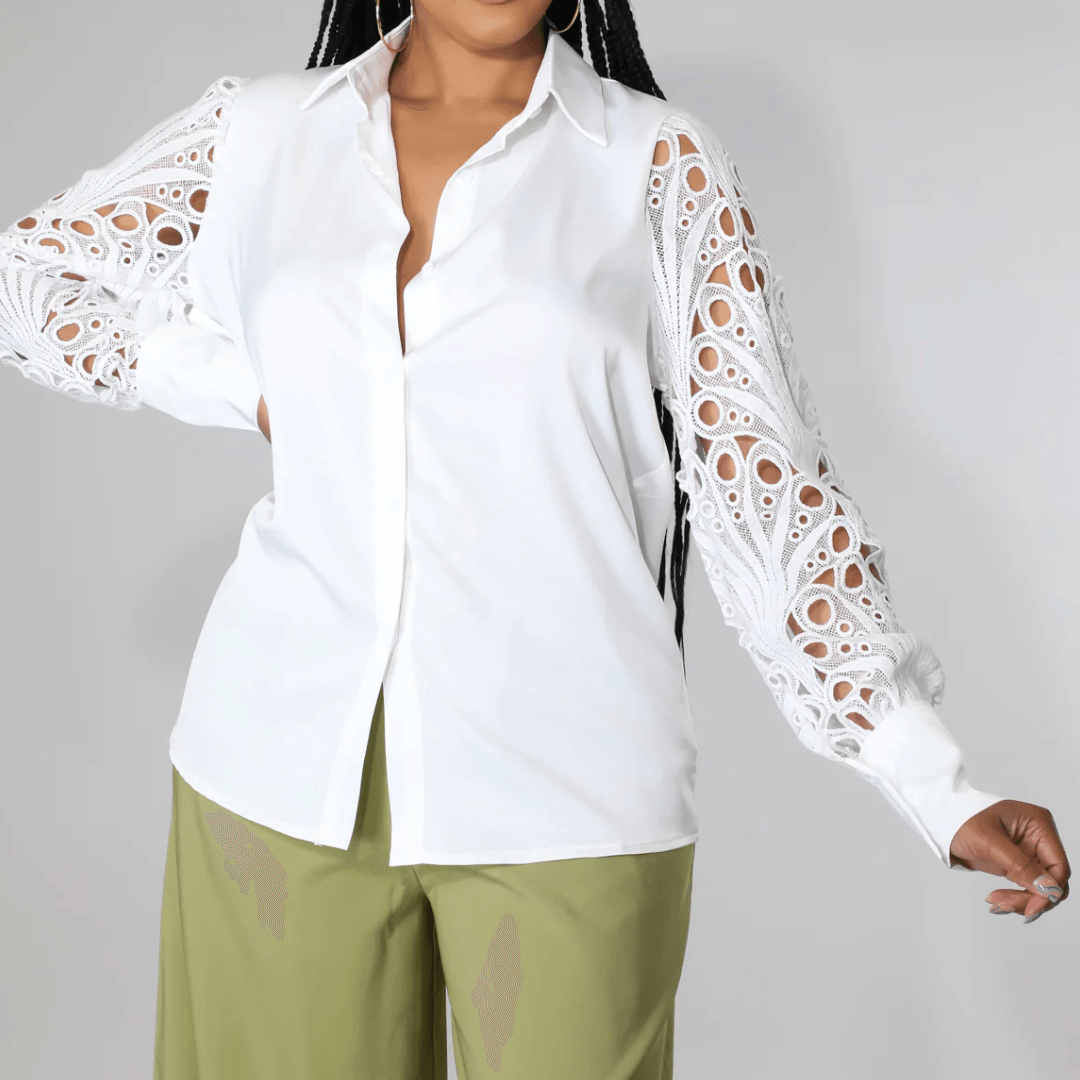 Full World Lace Satin Blouse