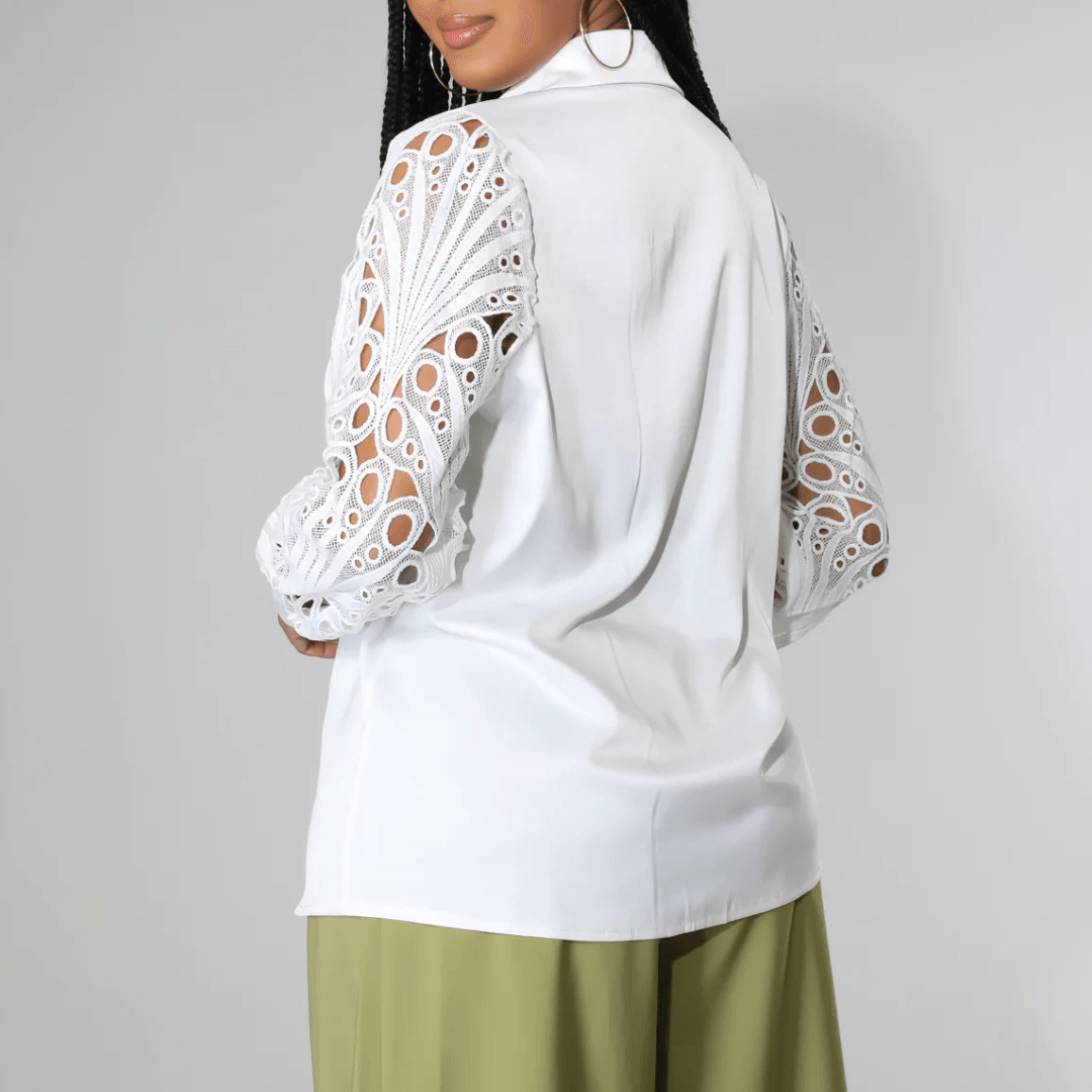 Full World Lace Satin Blouse