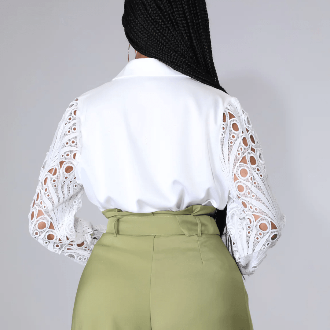 Full World Lace Satin Blouse