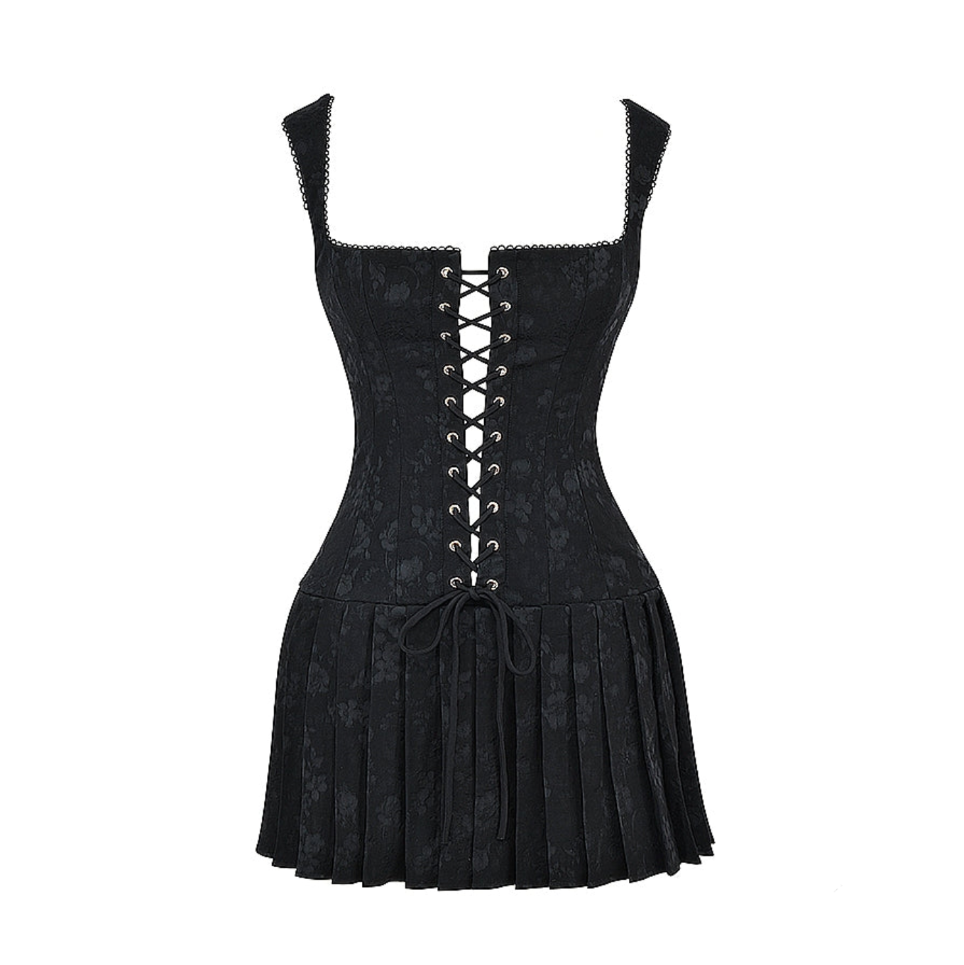 Sensational Ensemble Pleated Corset Mini Dress