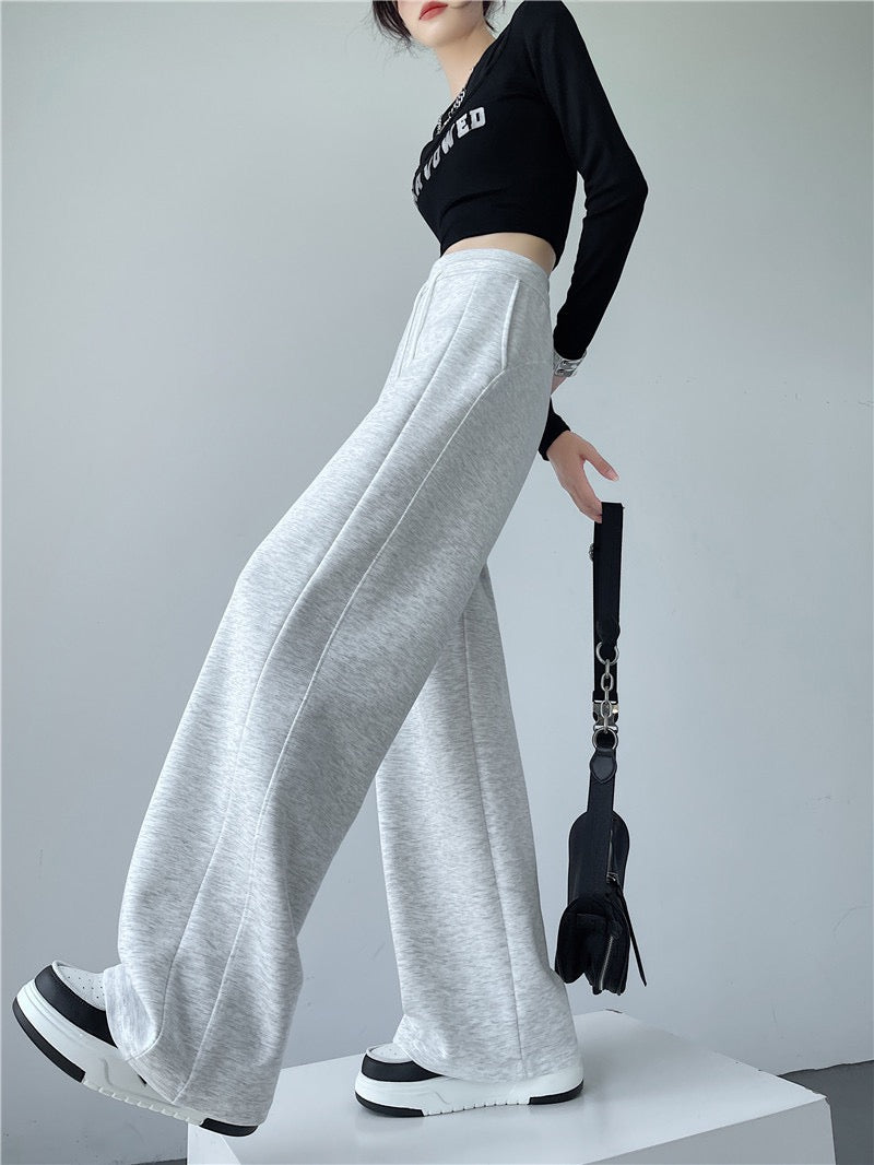 Challenge Accepted Pleat Wide Leg Sweatpants