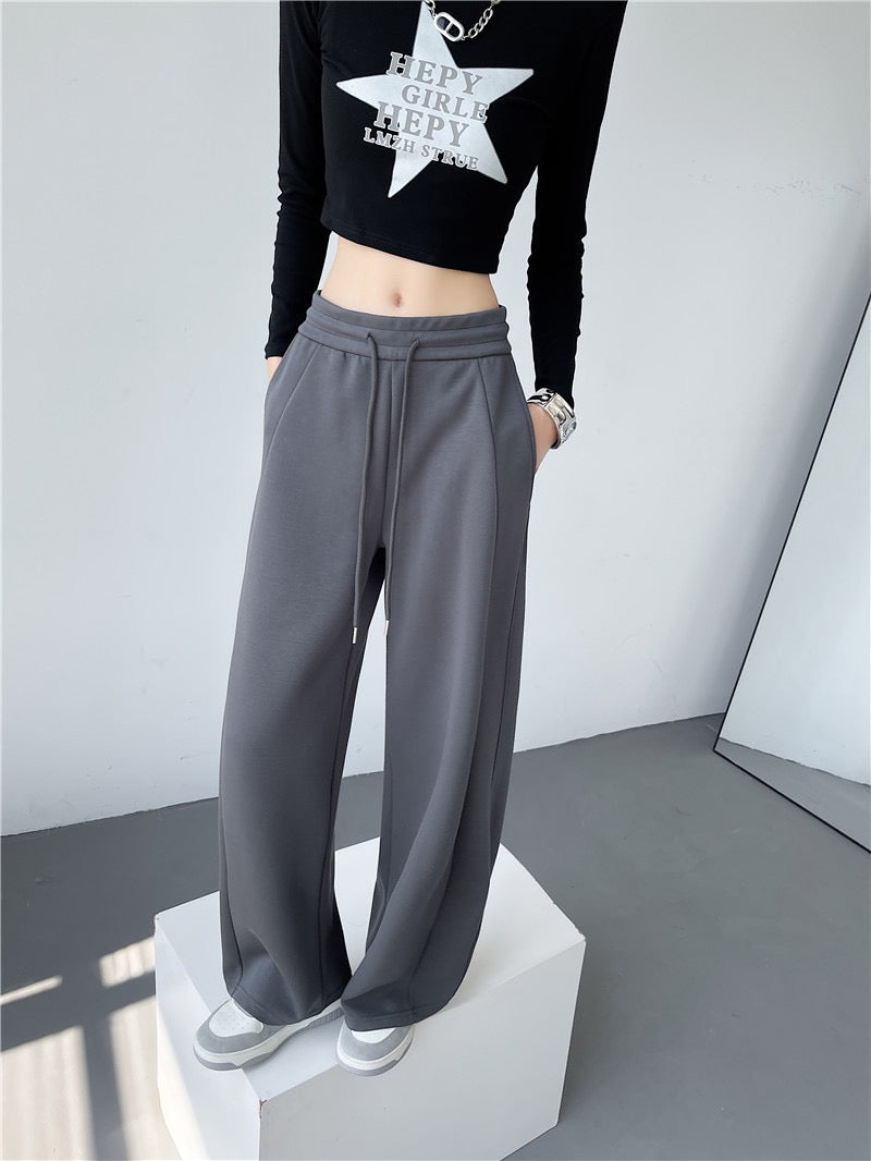 Challenge Accepted Pleat Wide Leg Sweatpants