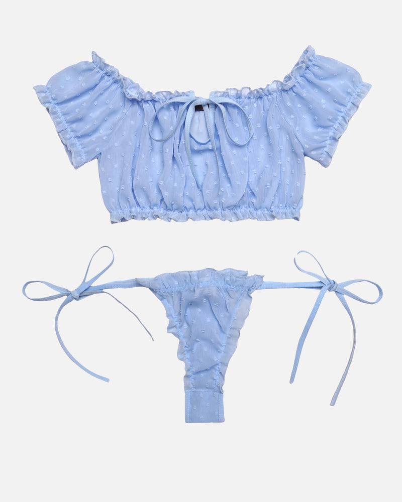 Mesh Butterfly Bra and Panty Set