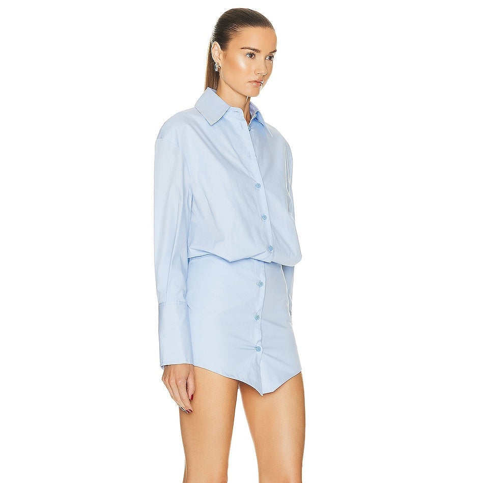 Longing Freedom Long Sleeve Shirt Mini Dress