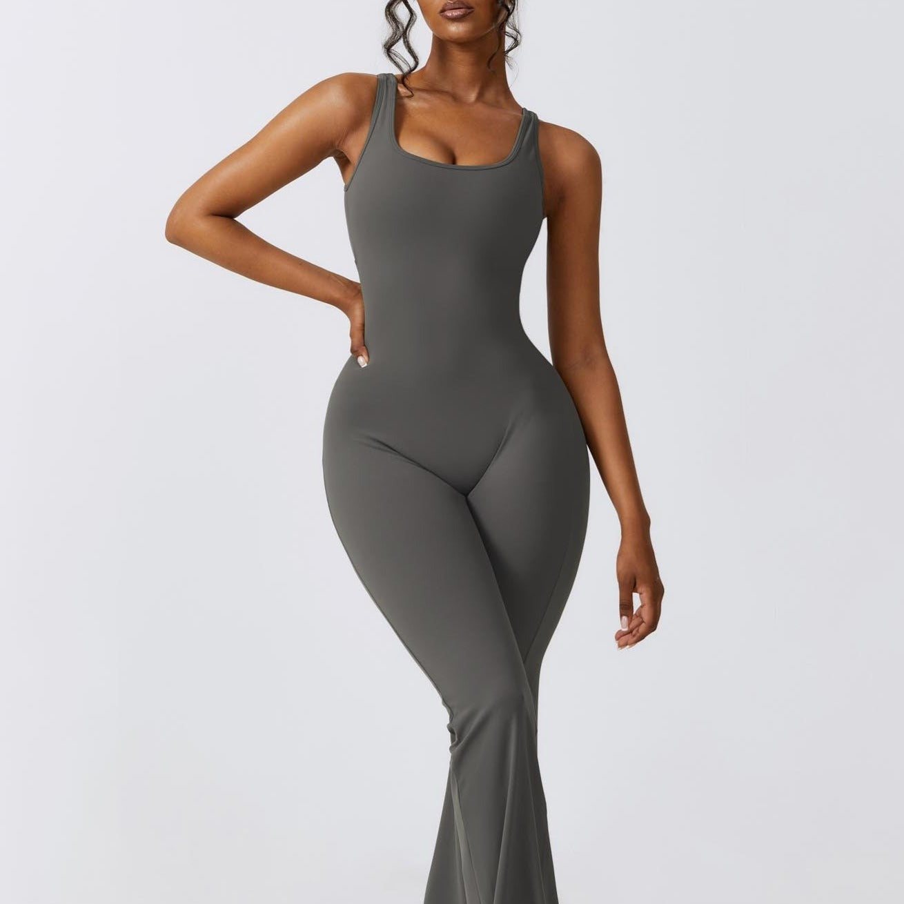 Amplify Sensuality Flare Scrunch Jumpsuit