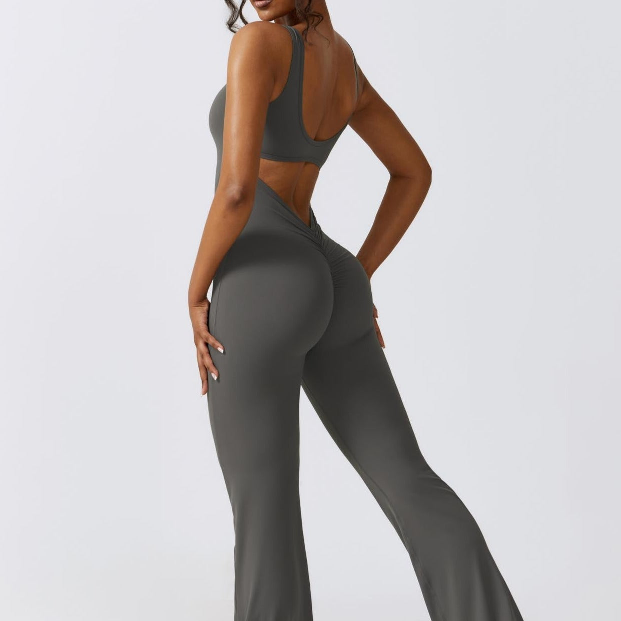 Amplify Sensuality Flare Scrunch Jumpsuit