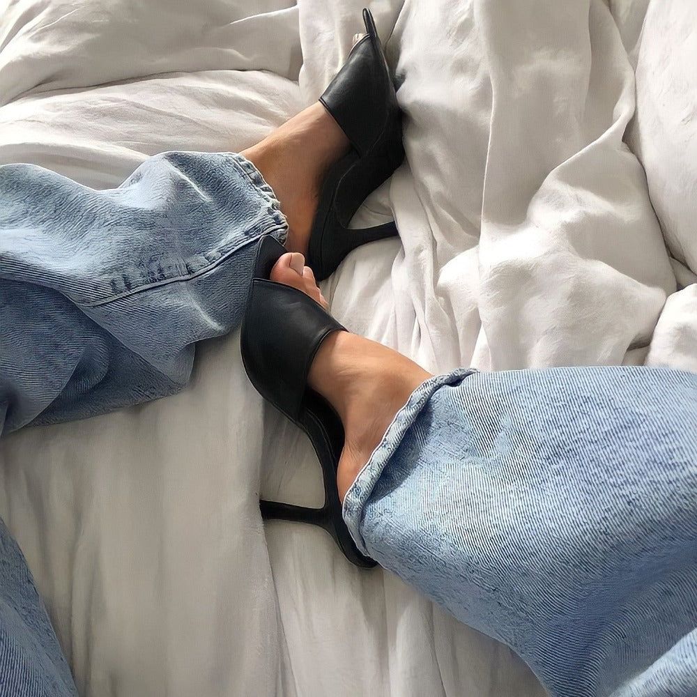 Special Events Square Toe Slip-On Heels