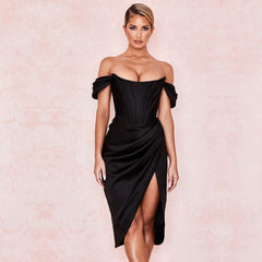 Mysterious Lover Elegant Off The Shoulder Corset Dress