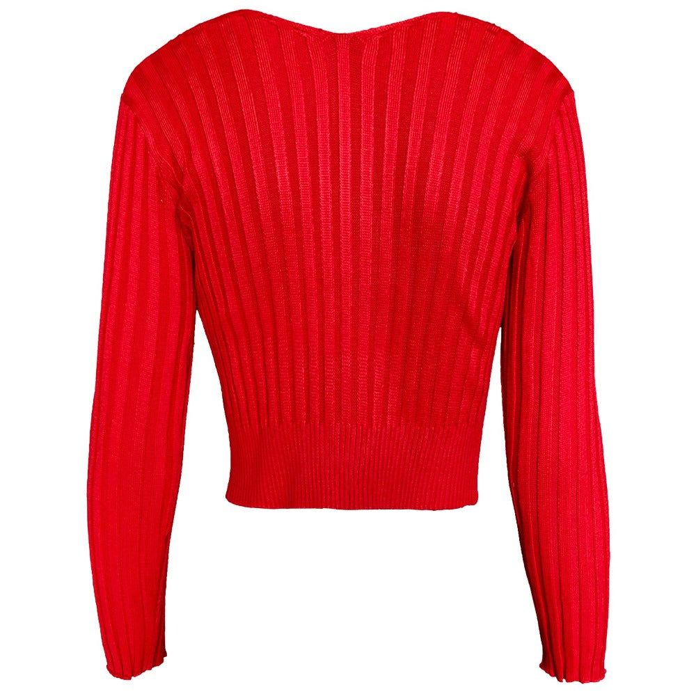 Paid To Attend Ribbed Knit Chain Detail Top