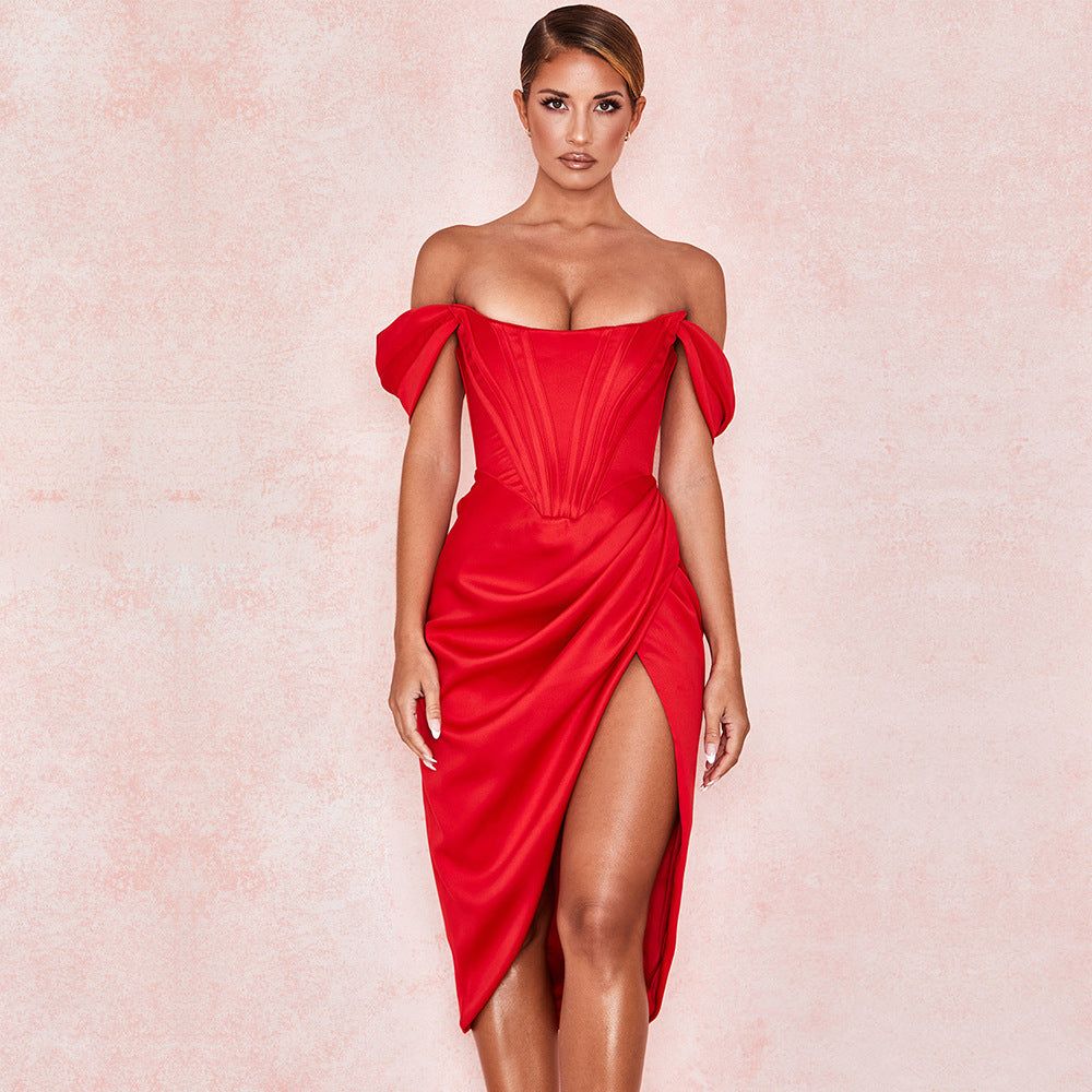 Mysterious Lover Elegant Off The Shoulder Corset Dress