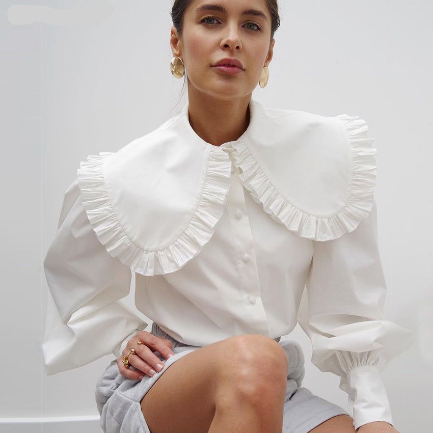 It'S Showtime Oversized Collar Blouse