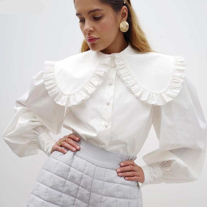 It'S Showtime Oversized Collar Blouse