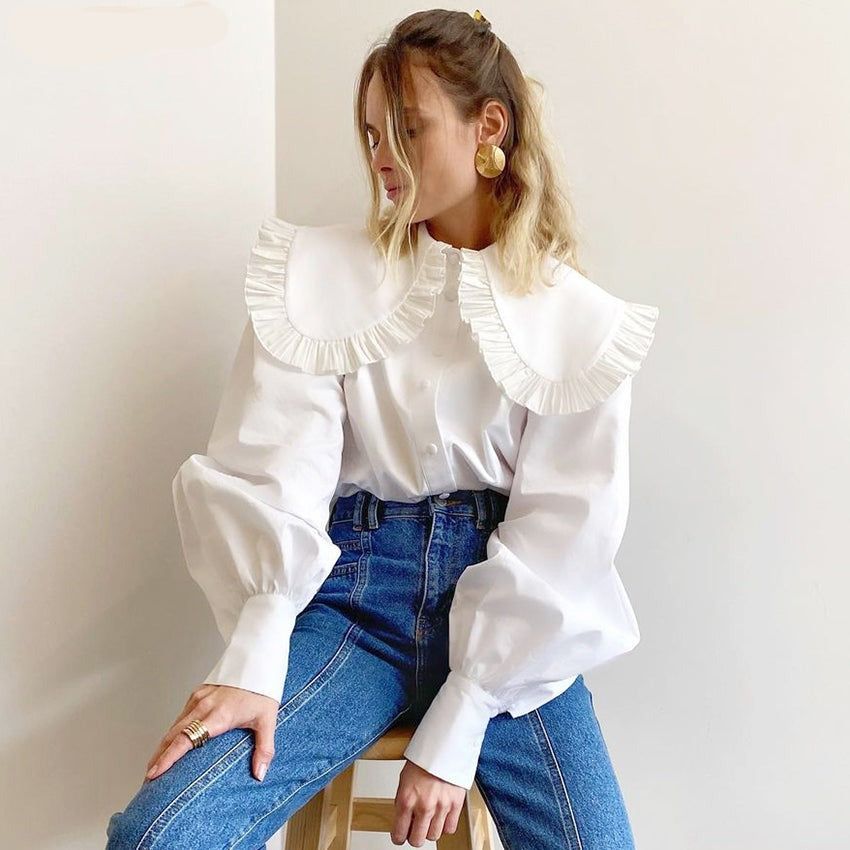 It'S Showtime Oversized Collar Blouse