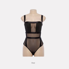 Back Is Tender Wide Strap Mesh Bodysuit