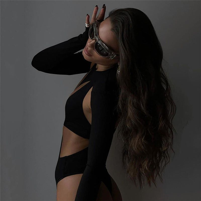 Like To Dance Cut Out Long Sleeve Bodysuit