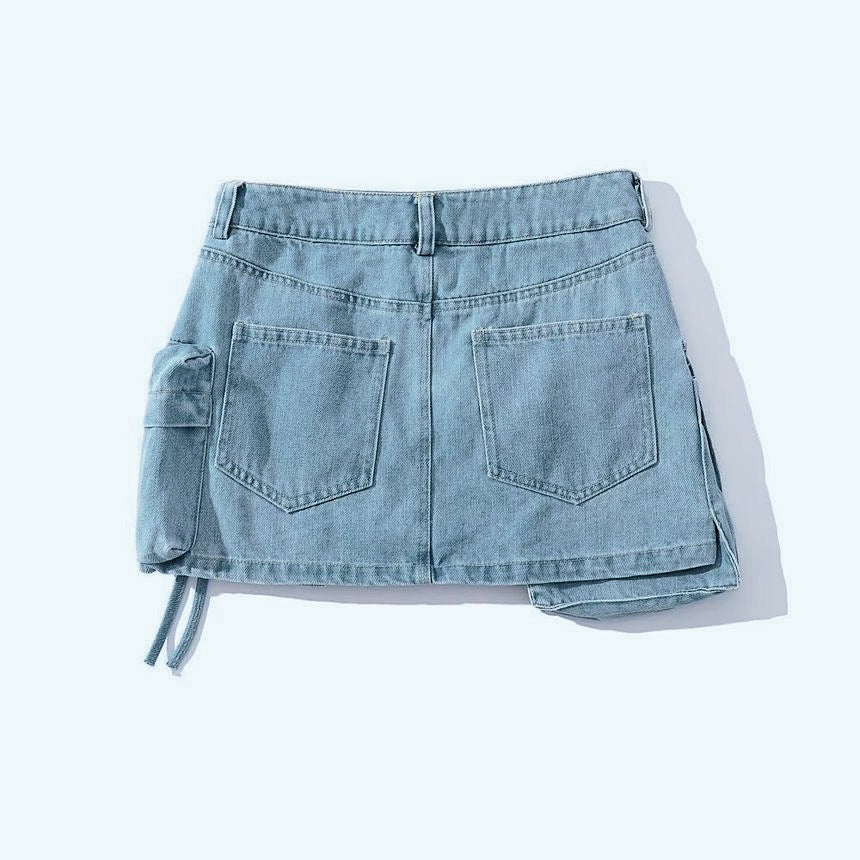 Luxury Denim Mini Skirt