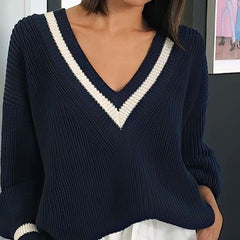 Valentine'S Day Oversized V-Neck Vintage Sweater