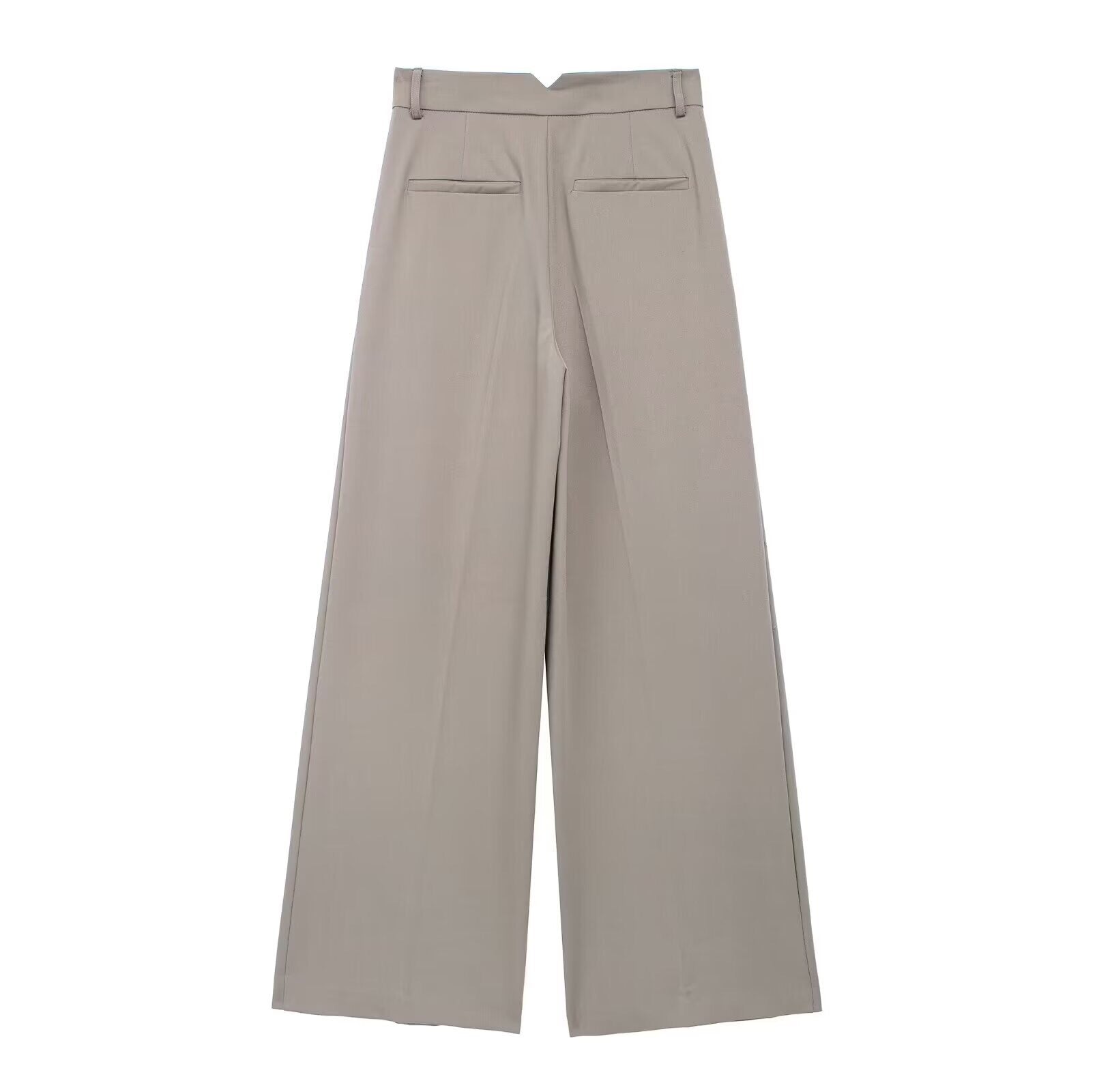 High Waisted Wide Leg Regular Fit Trousers