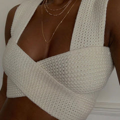 Tied Crochet Crop Top