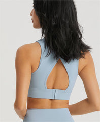 High Neck Racerback Cropped Tank Top