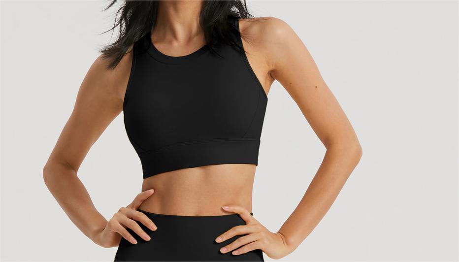 High Neck Racerback Cropped Tank Top