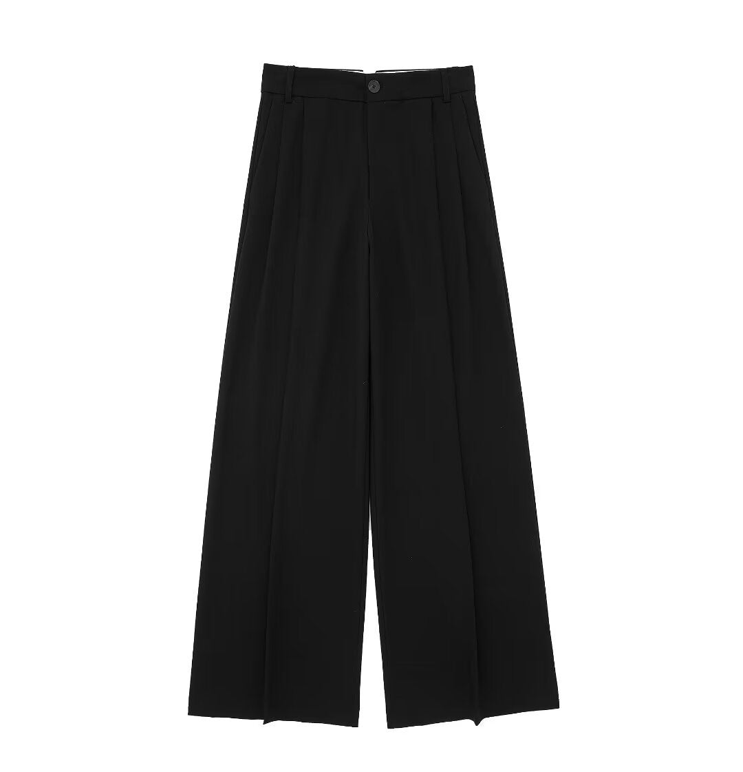 High Waisted Wide Leg Regular Fit Trousers