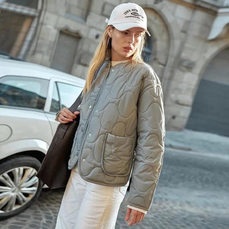 Fabulously You Padded Round Neck Jacket