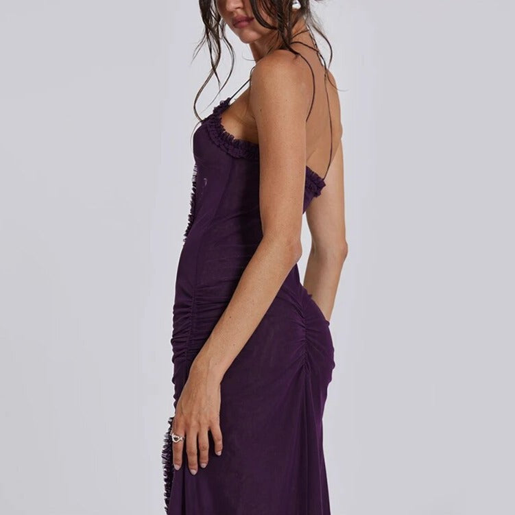 Purloined Smooch Ruched Maxi Dress