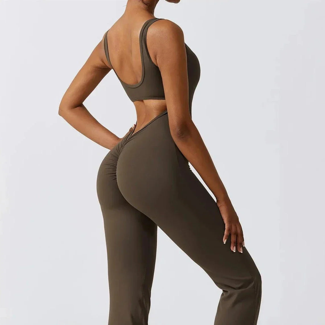 Amplify Sensuality Flare Scrunch Jumpsuit