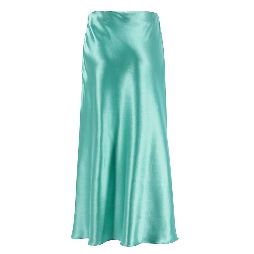 Kindly Accept High Waist Satin Midi Skirt