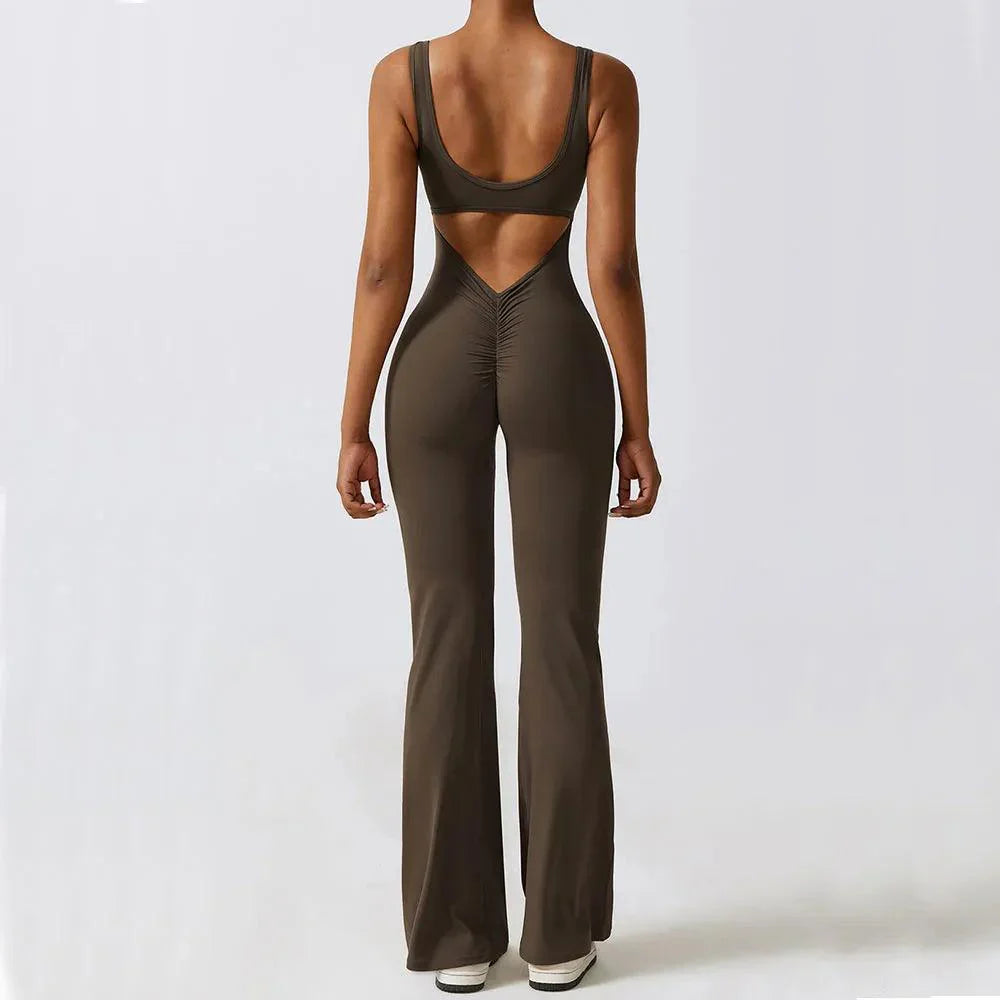 Amplify Sensuality Flare Scrunch Jumpsuit