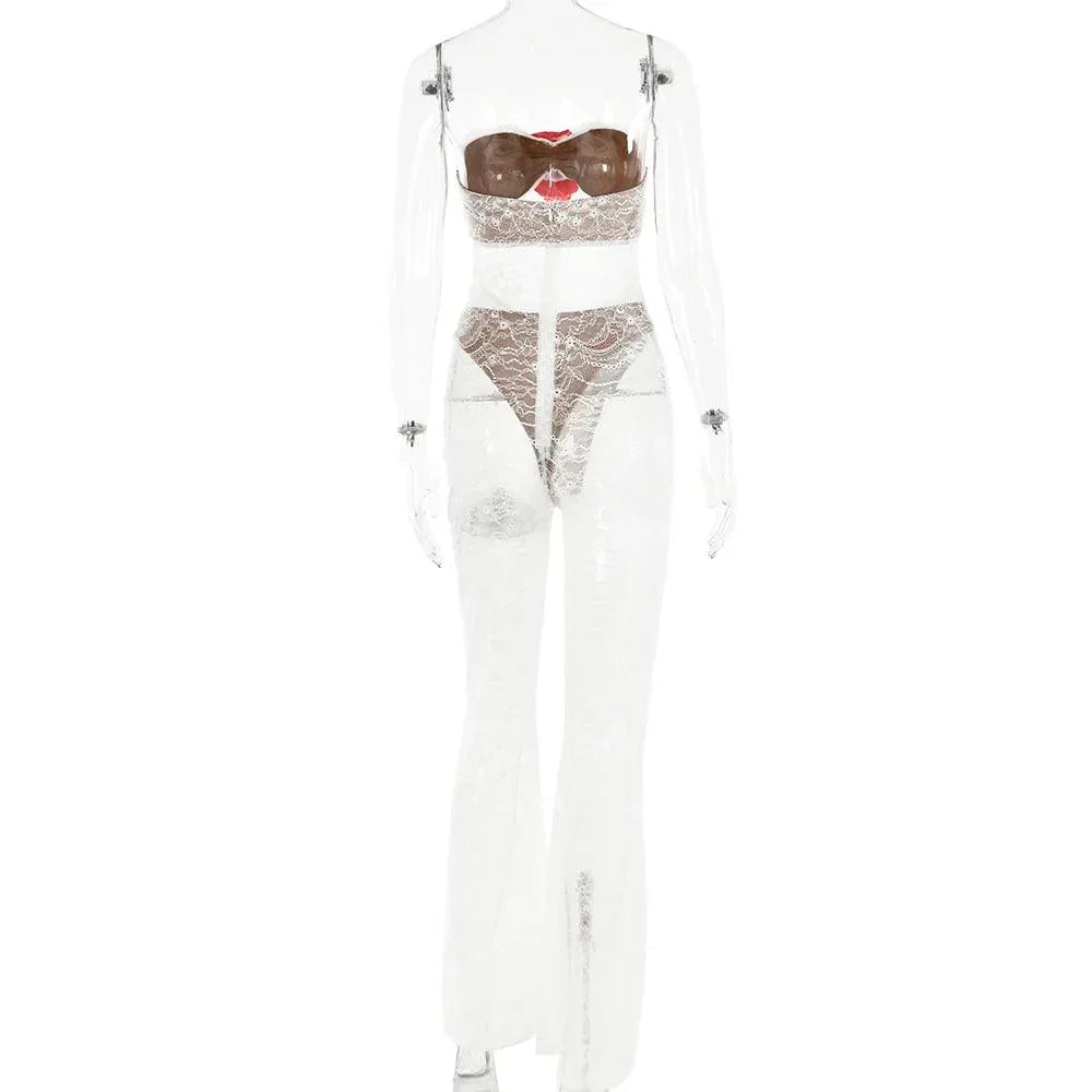 Affectionate Sensation Sheer Lace Cut-Out Jumpsuit