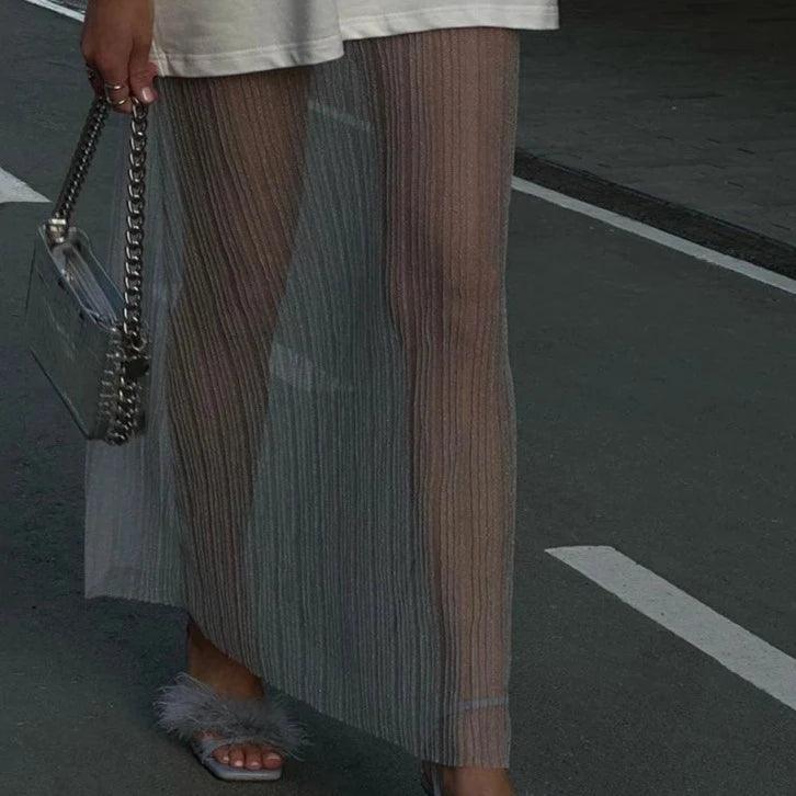 Attention Snatch See Through Maxi Skirt