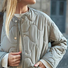 Fabulously You Padded Round Neck Jacket