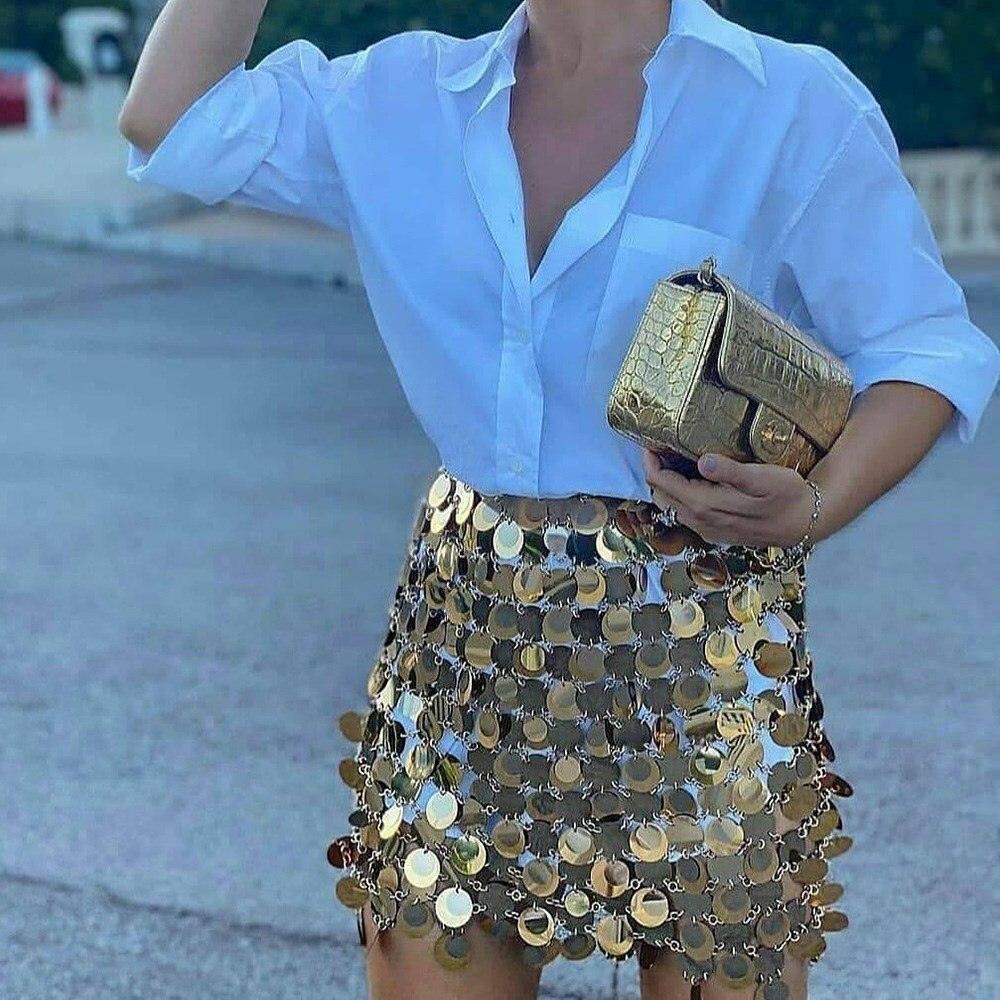 Admired From All Angles Sequin Embellished Mini Skirt