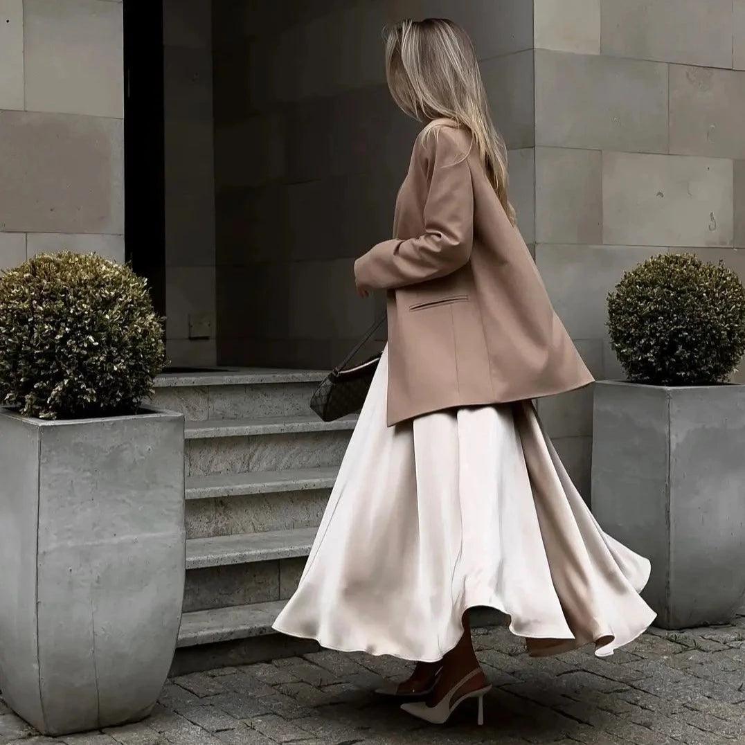 Fun Is Calling Satin Maxi Skirt