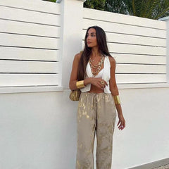 Favorite Flavour Drawstring Wide Leg Pants